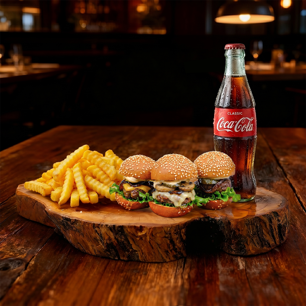 3'lü Mini Burger Menü