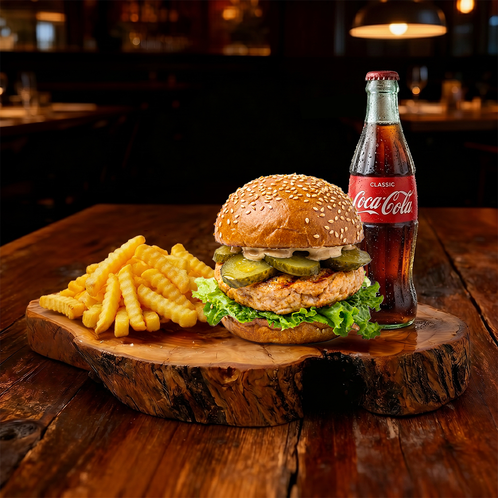 Chicken Kids Burger Menü